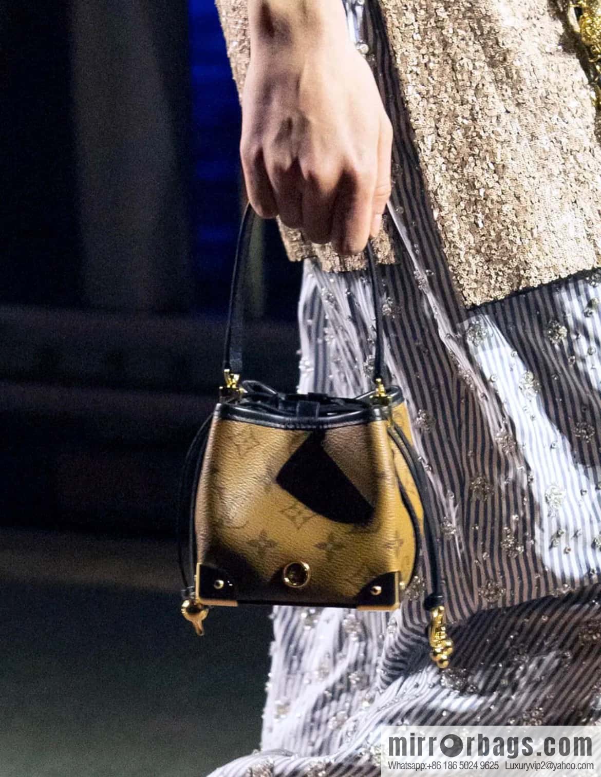 [Boutique‑grade] M82885 yellow flower mini bucket bag siu mai bag series Online Only handbag M82885 yellow flower (siu mai bag)