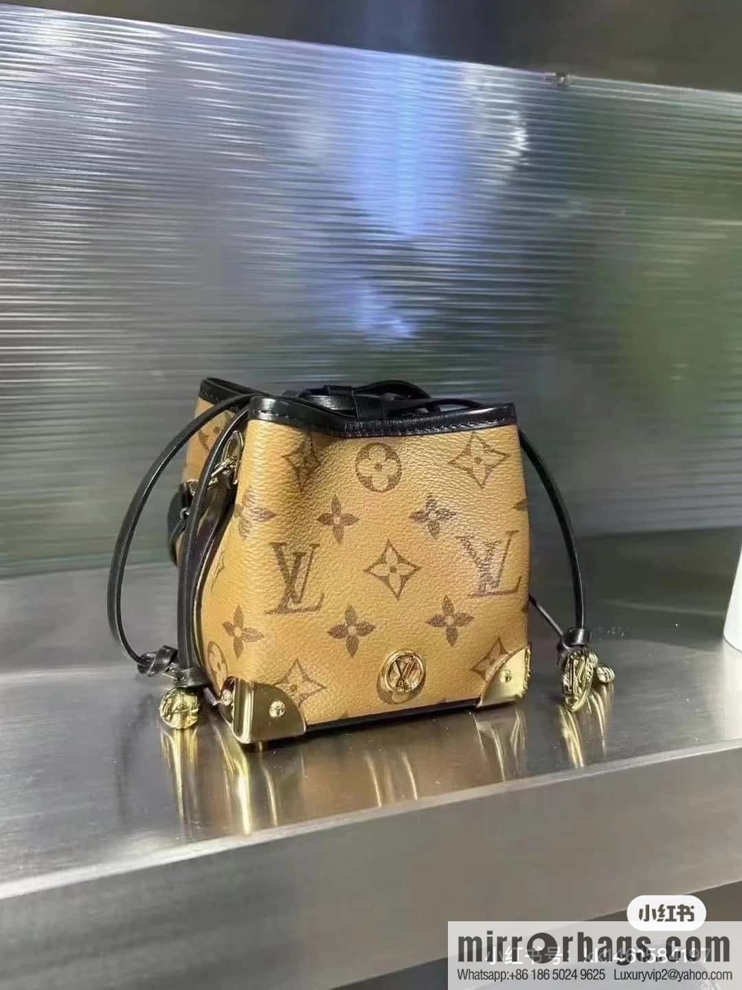 [Boutique‑grade] M82885 yellow flower mini bucket bag siu mai bag series Online Only handbag M82885 yellow flower (siu mai bag)