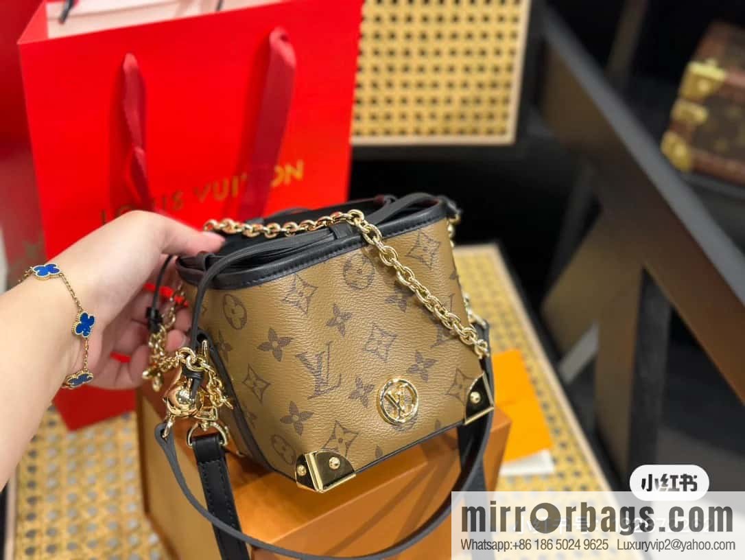 [Boutique‑grade] M82885 yellow flower mini bucket bag siu mai bag series Online Only handbag M82885 yellow flower (siu mai bag)
