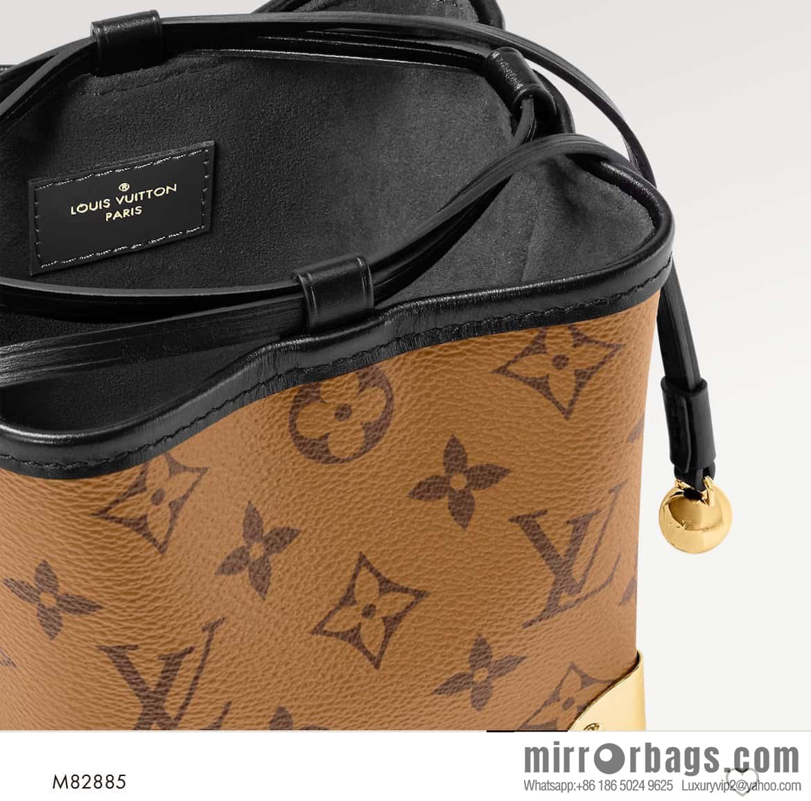 [Boutique‑grade] M82885 yellow flower mini bucket bag siu mai bag series Online Only handbag M82885 yellow flower (siu mai bag)