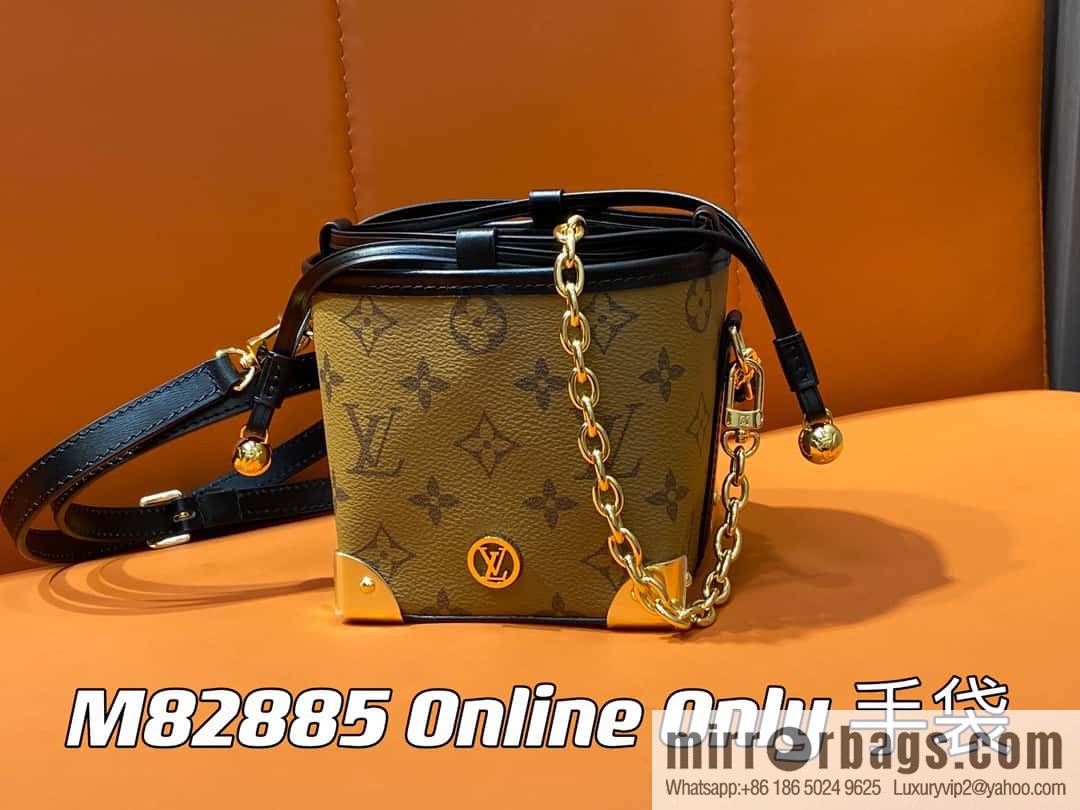 [Boutique‑grade] M82885 yellow flower mini bucket bag siu mai bag series Online Only handbag M82885 yellow flower (siu mai bag)
