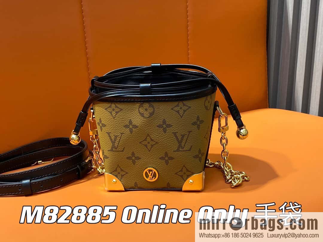 [Boutique‑grade] M82885 yellow flower mini bucket bag siu mai bag series Online Only handbag M82885 yellow flower (siu mai bag)
