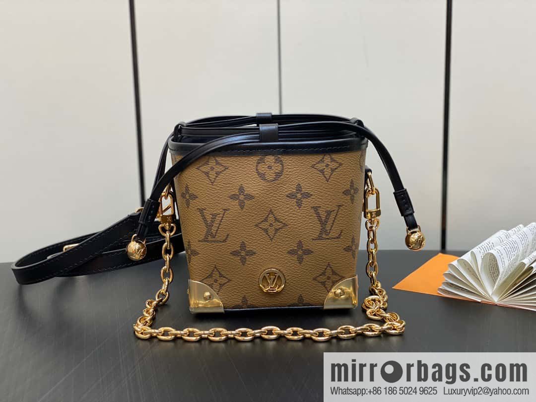 [Boutique‑grade] M82885 yellow flower mini bucket bag siu mai bag series Online Only handbag M82885 yellow flower (siu mai bag)