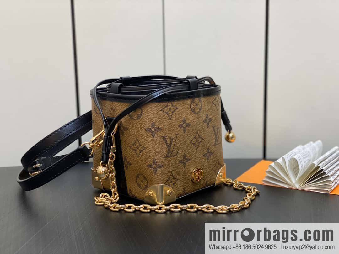 [Boutique‑grade] M82885 yellow flower mini bucket bag siu mai bag series Online Only handbag M82885 yellow flower (siu mai bag)