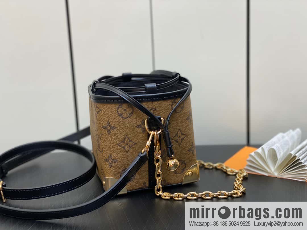 [Boutique‑grade] M82885 yellow flower mini bucket bag siu mai bag series Online Only handbag M82885 yellow flower (siu mai bag)