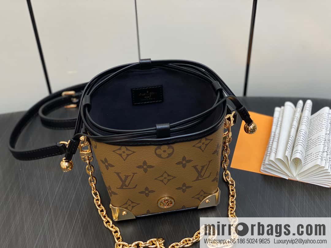 [Boutique‑grade] M82885 yellow flower mini bucket bag siu mai bag series Online Only handbag M82885 yellow flower (siu mai bag)