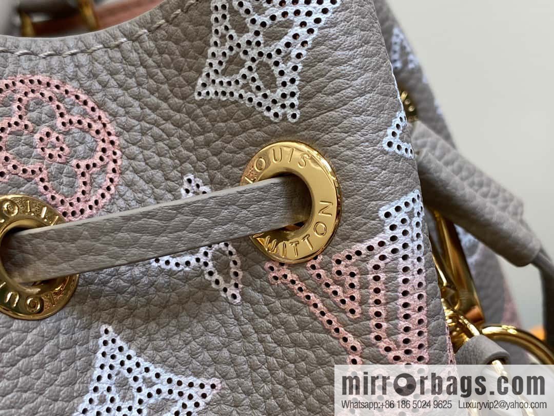 [Premium‑quality] M23395 light gray, full leather shopping bag series BELLA TOTE handbag m23395 gray gradual change (cut-out)