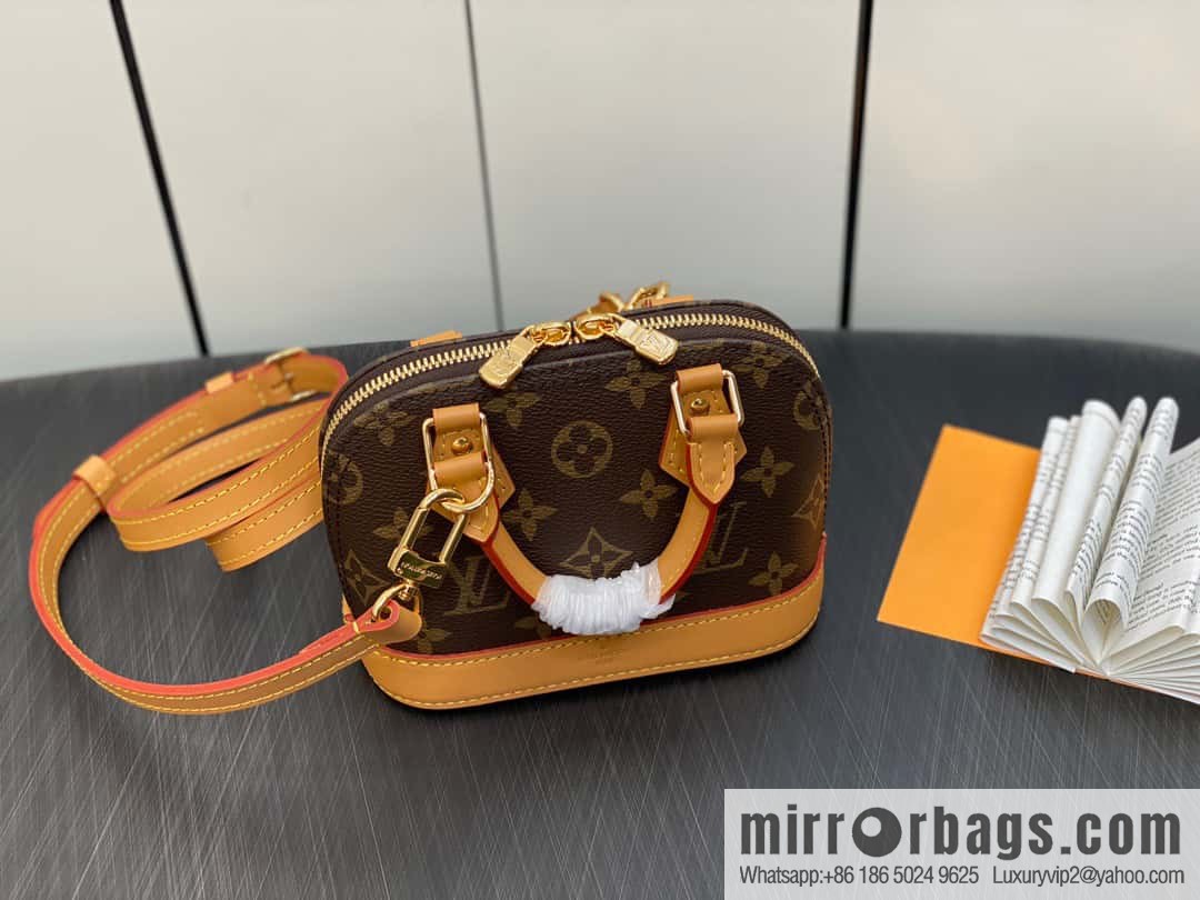 [Premium‑quality] M82717 monogram mini shell bag series New launch Nano Alma handbag