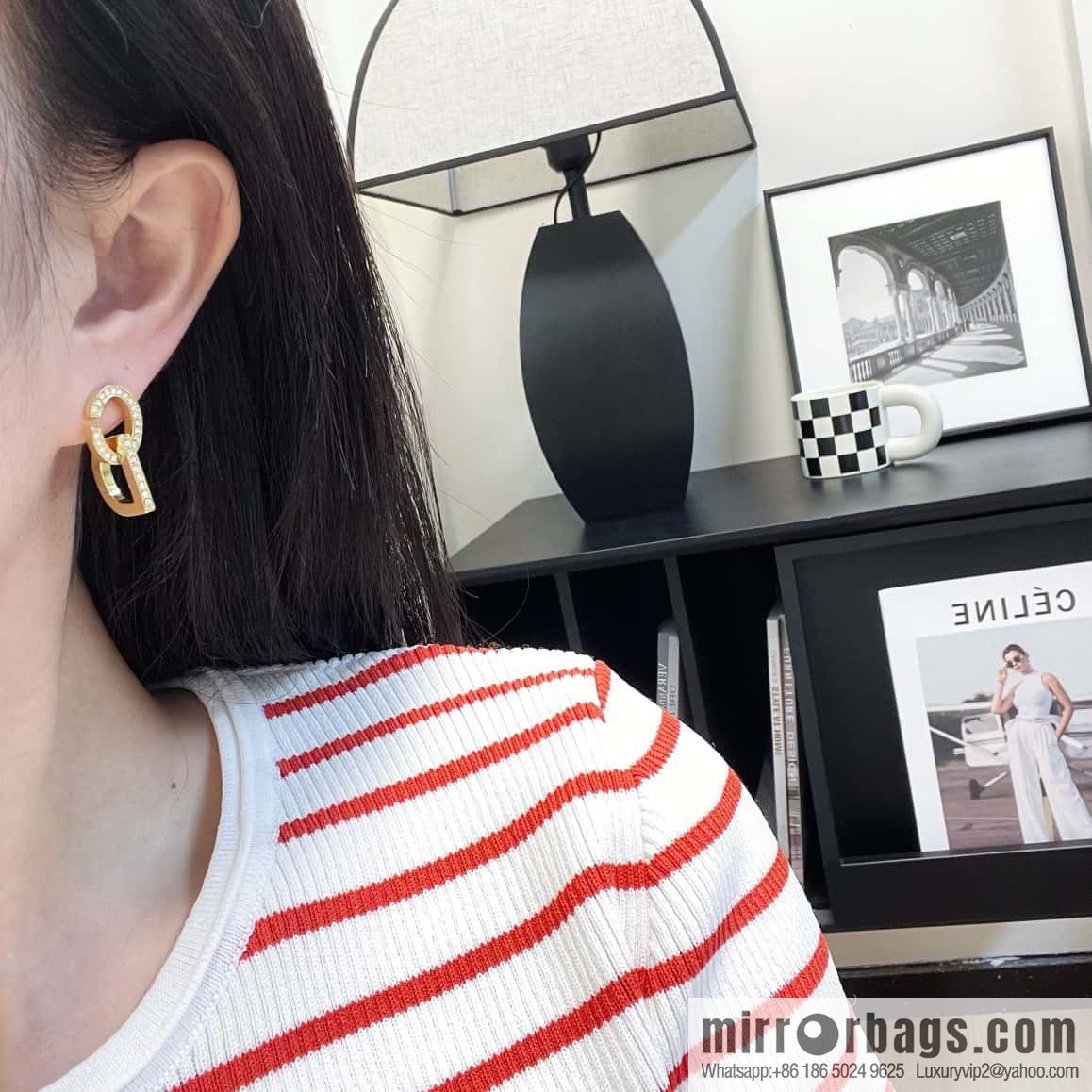 New ☑️ DIOR CD edge drill stud earrings