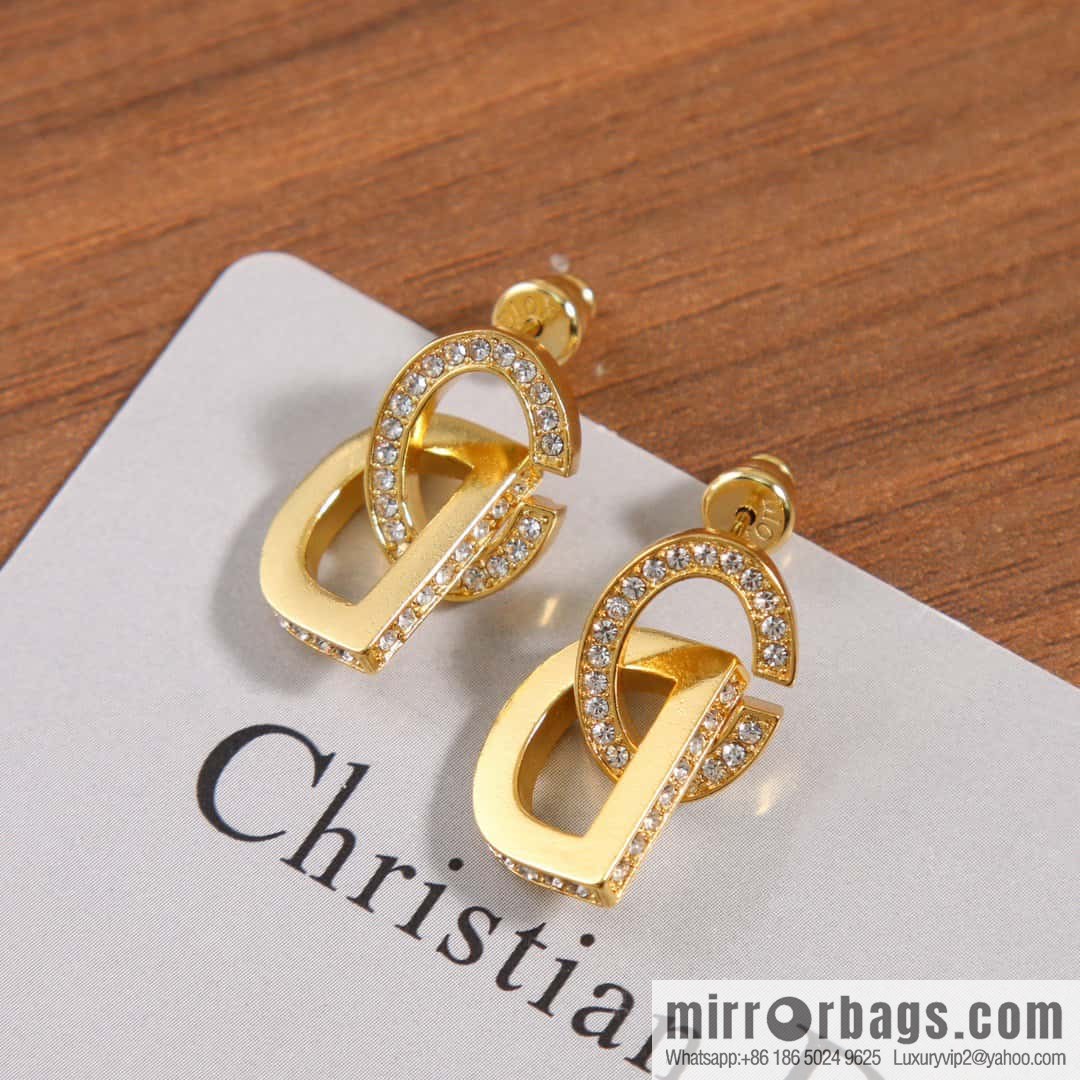 New ☑️ DIOR CD edge drill stud earrings