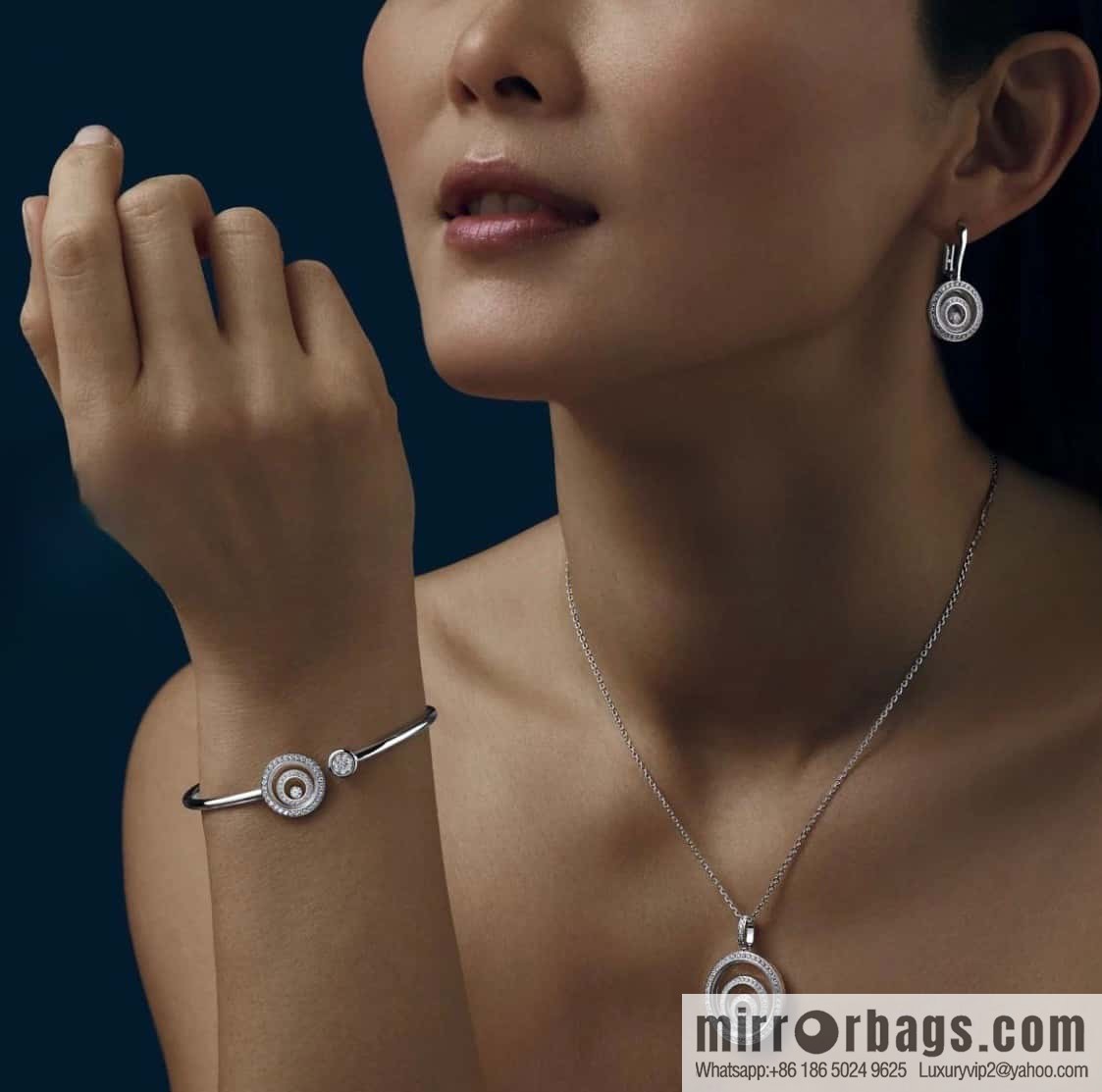 Chopard HAPPY SPIRIT full diamond round, necklace