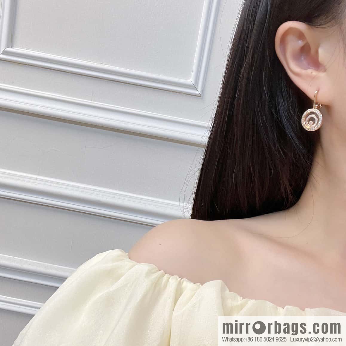 Chopard HAPPY SPIRIT round, stud earrings