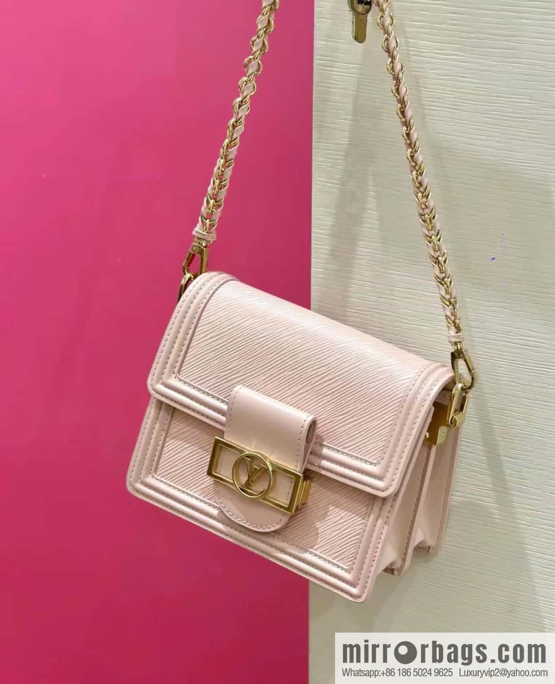 [Boutique‑grade] M23558 pink epi Dauphine series Dauphine mini handbag M23559
