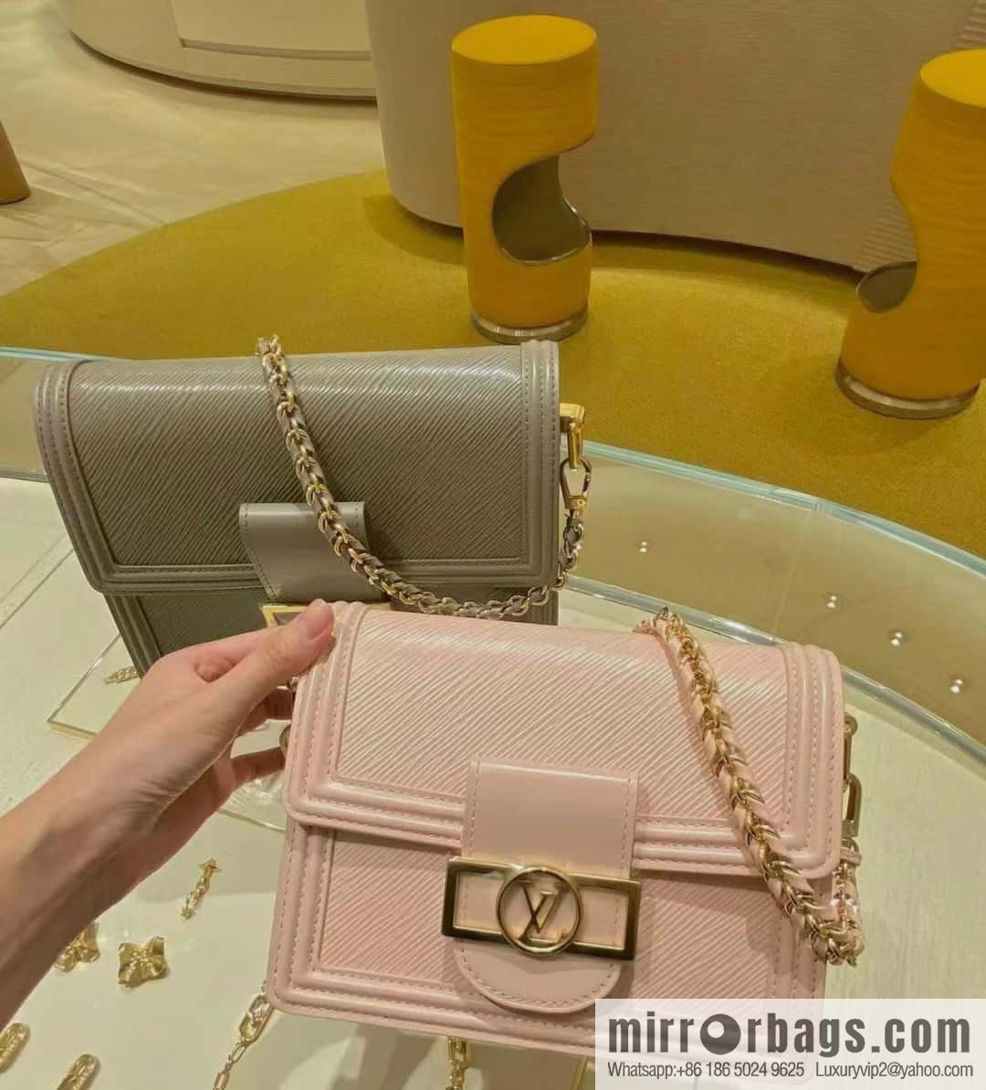 [Boutique‑grade] M23558 pink epi Dauphine series Dauphine mini handbag M23559