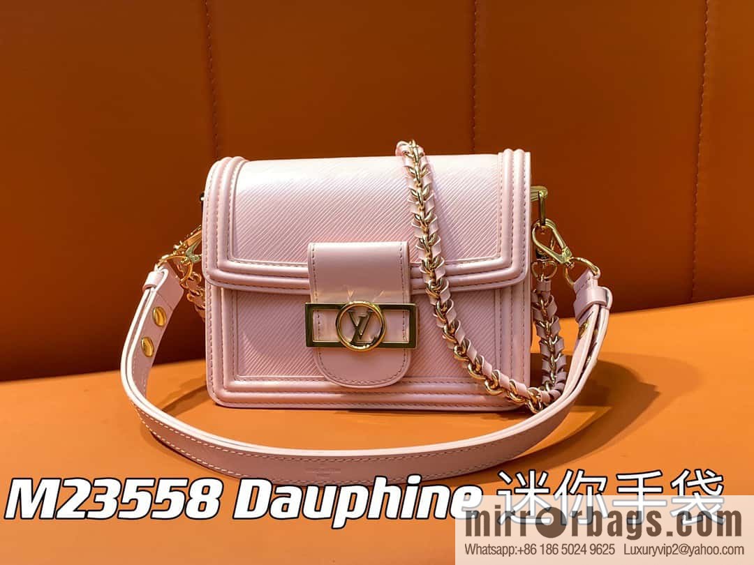 [Boutique‑grade] M23558 pink epi Dauphine series Dauphine mini handbag M23559