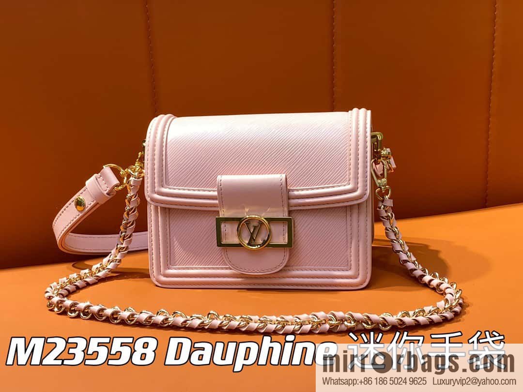 [Boutique‑grade] M23558 pink epi Dauphine series Dauphine mini handbag M23559