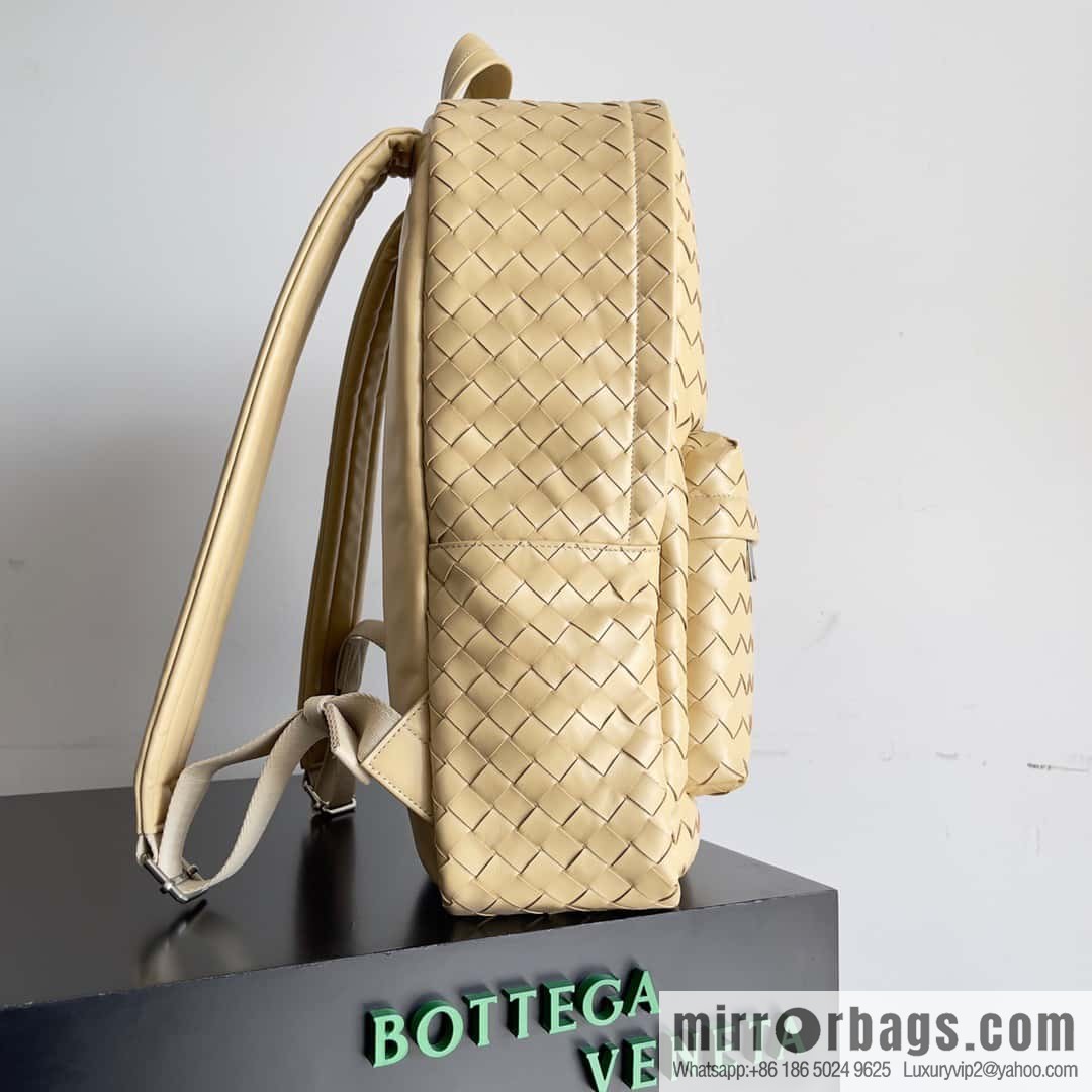 Large~ BV new woven backpack model number: 730732 oat color