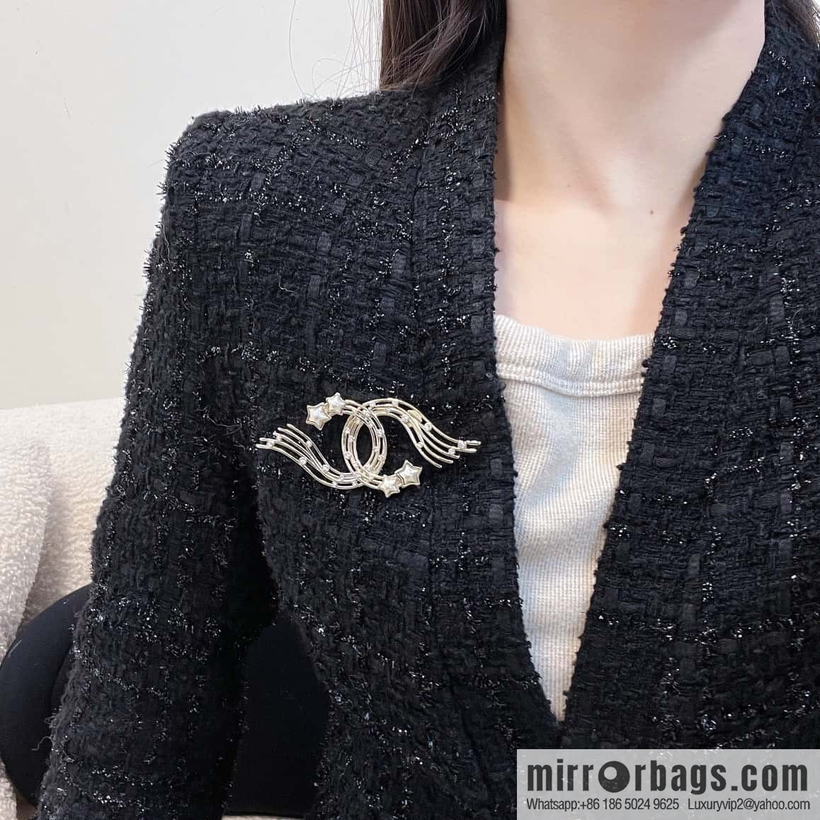 ❗️New ❗️ Chanel brooch ☀️ new ☑️ Chanel pentagram ⭐ comet brooch ☀️