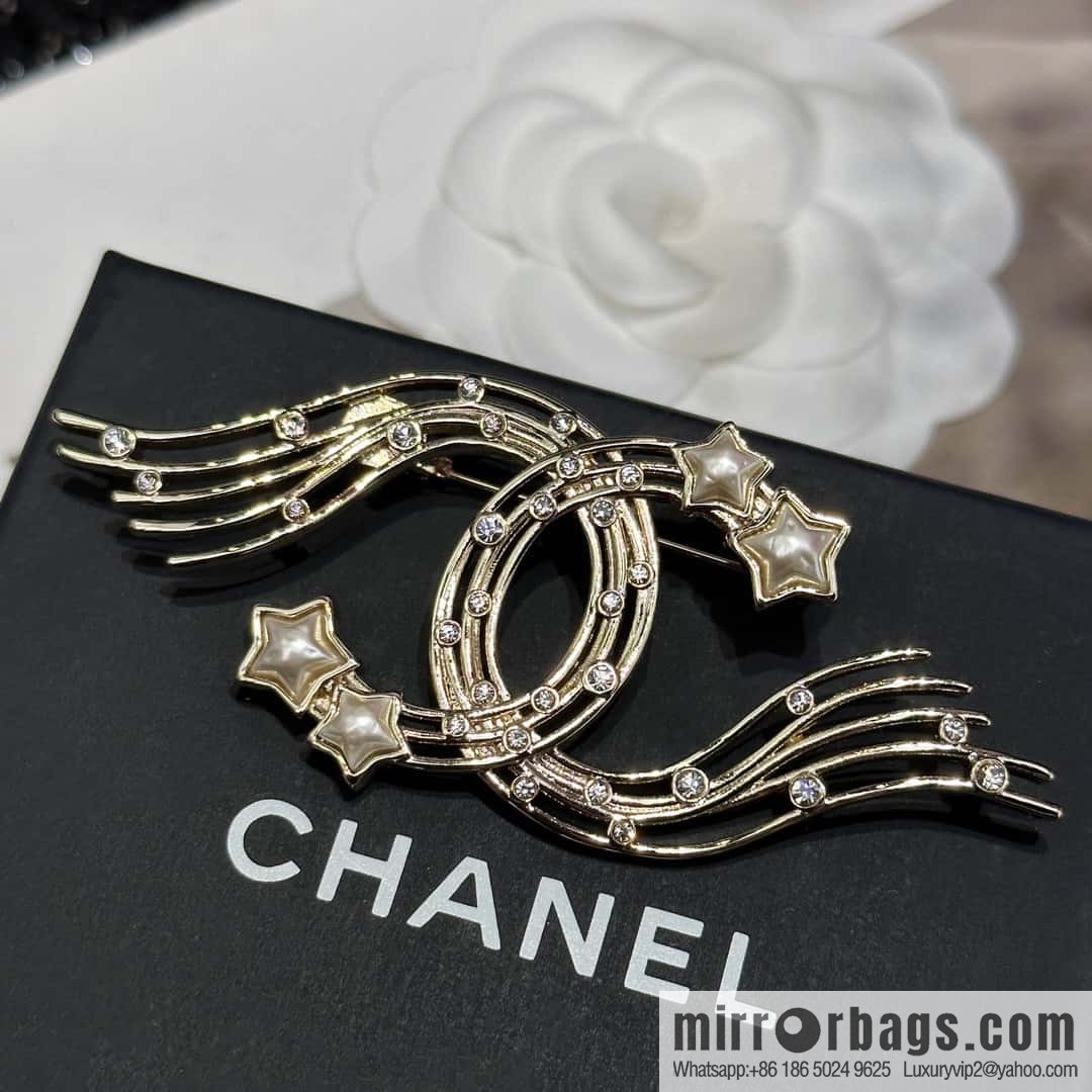 ❗️New ❗️ Chanel brooch ☀️ new ☑️ Chanel pentagram ⭐ comet brooch ☀️