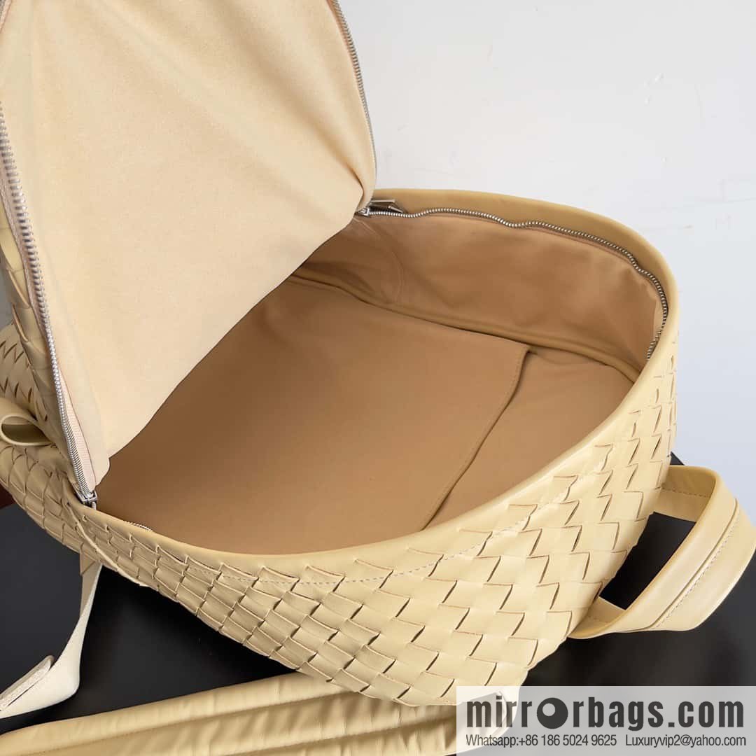 Large~ BV new woven backpack model number: 730732 oat color