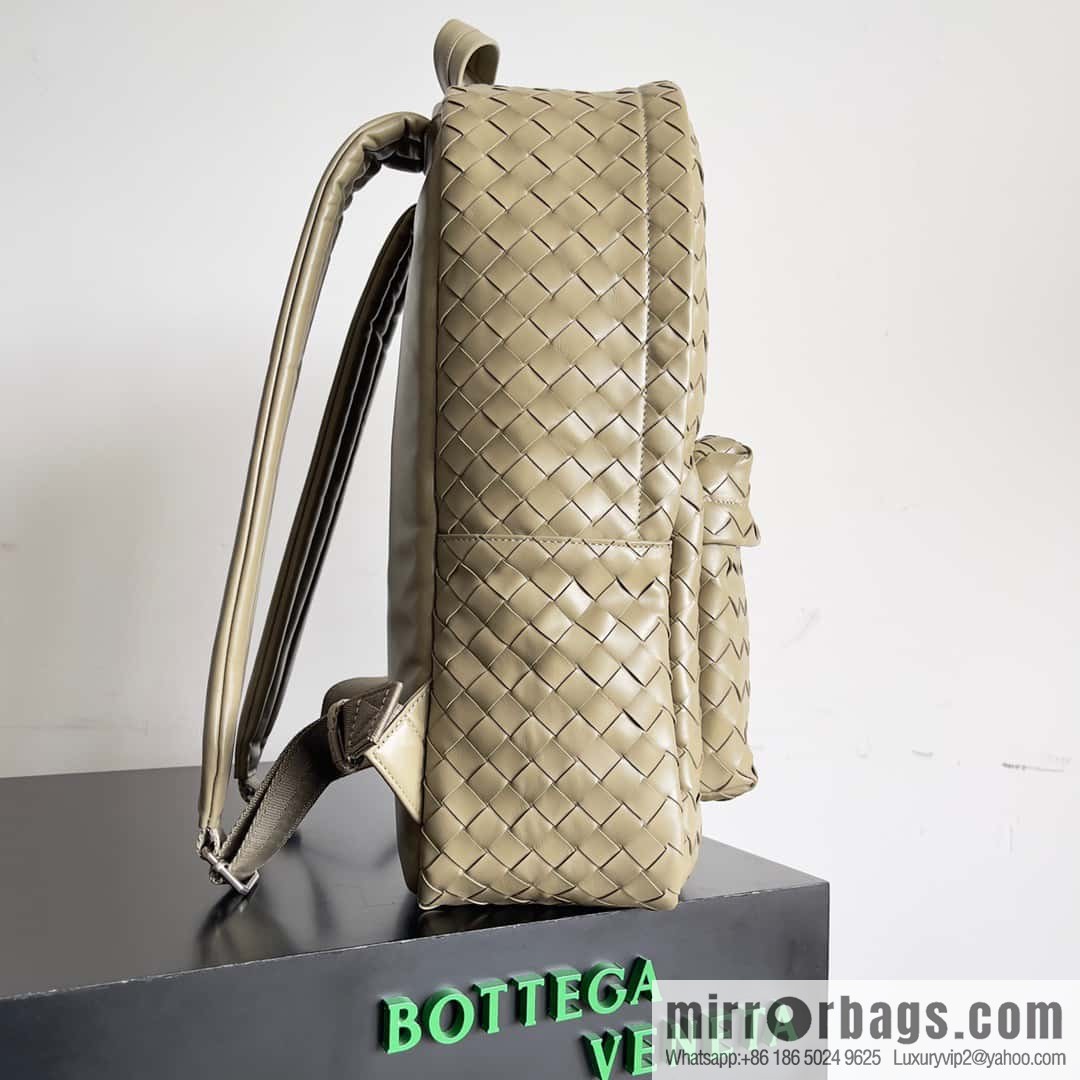 Large~ BV new woven backpack model number: 730732 taupe
