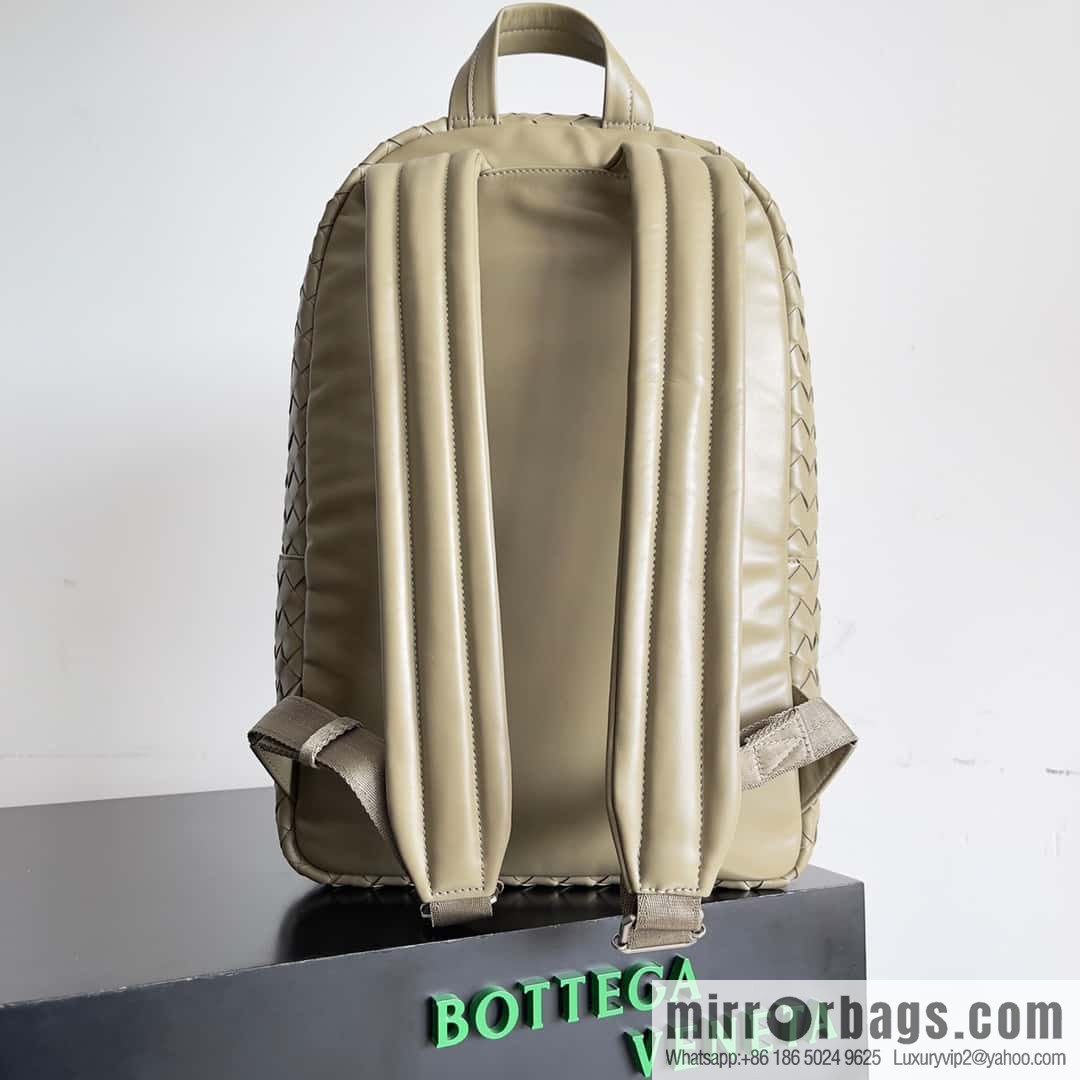Large~ BV new woven backpack model number: 730732 taupe