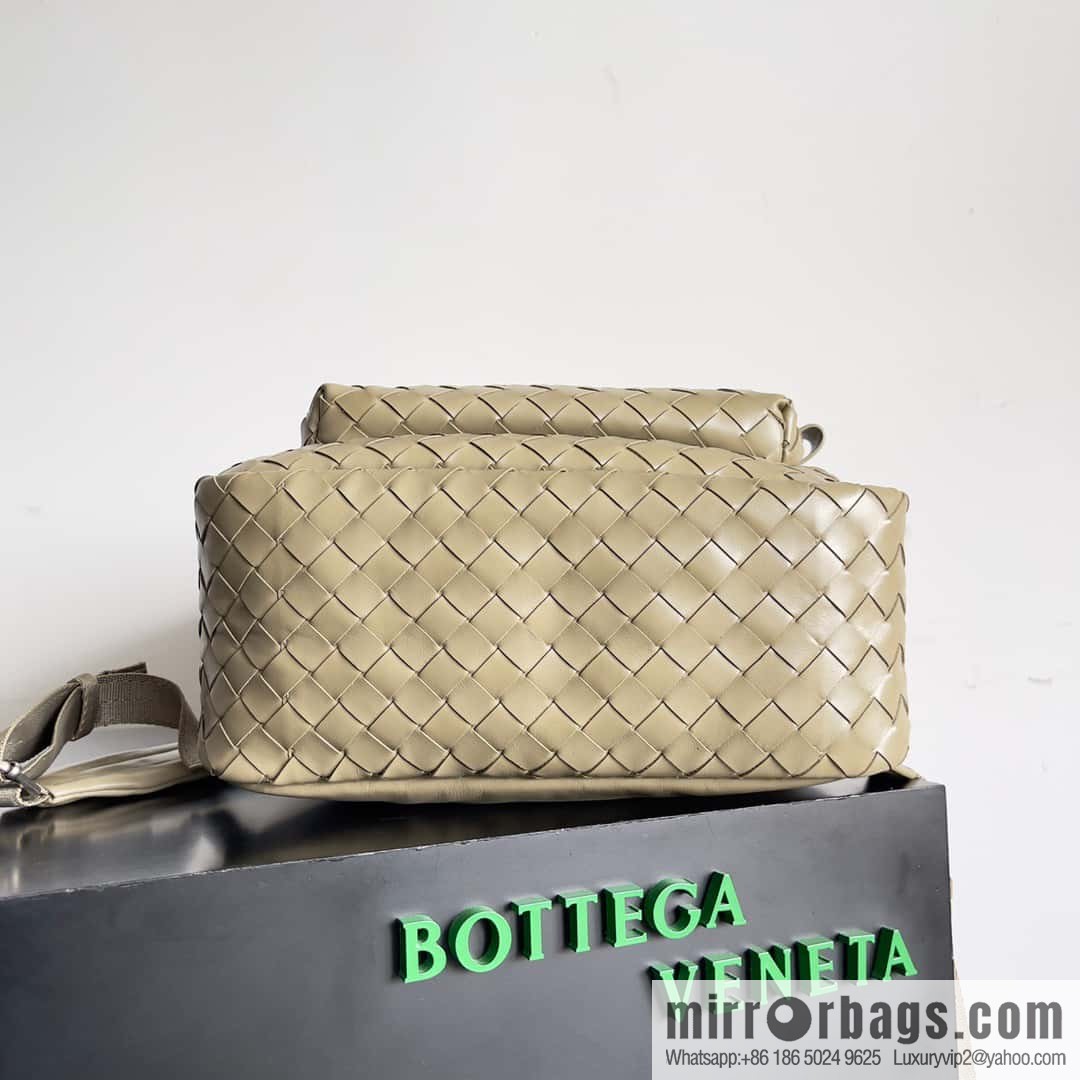 Large~ BV new woven backpack model number: 730732 taupe