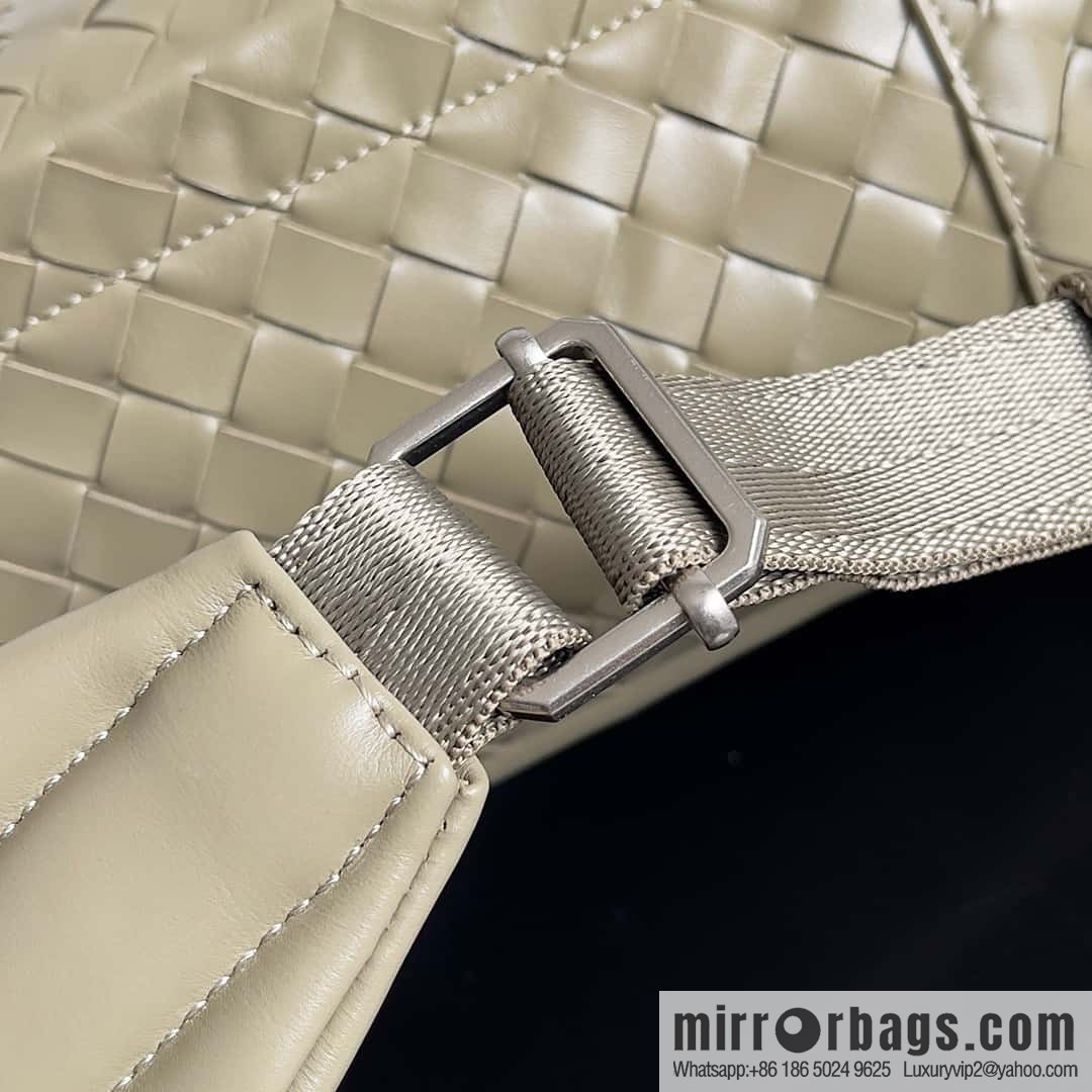 Large~ BV new woven backpack model number: 730732 taupe
