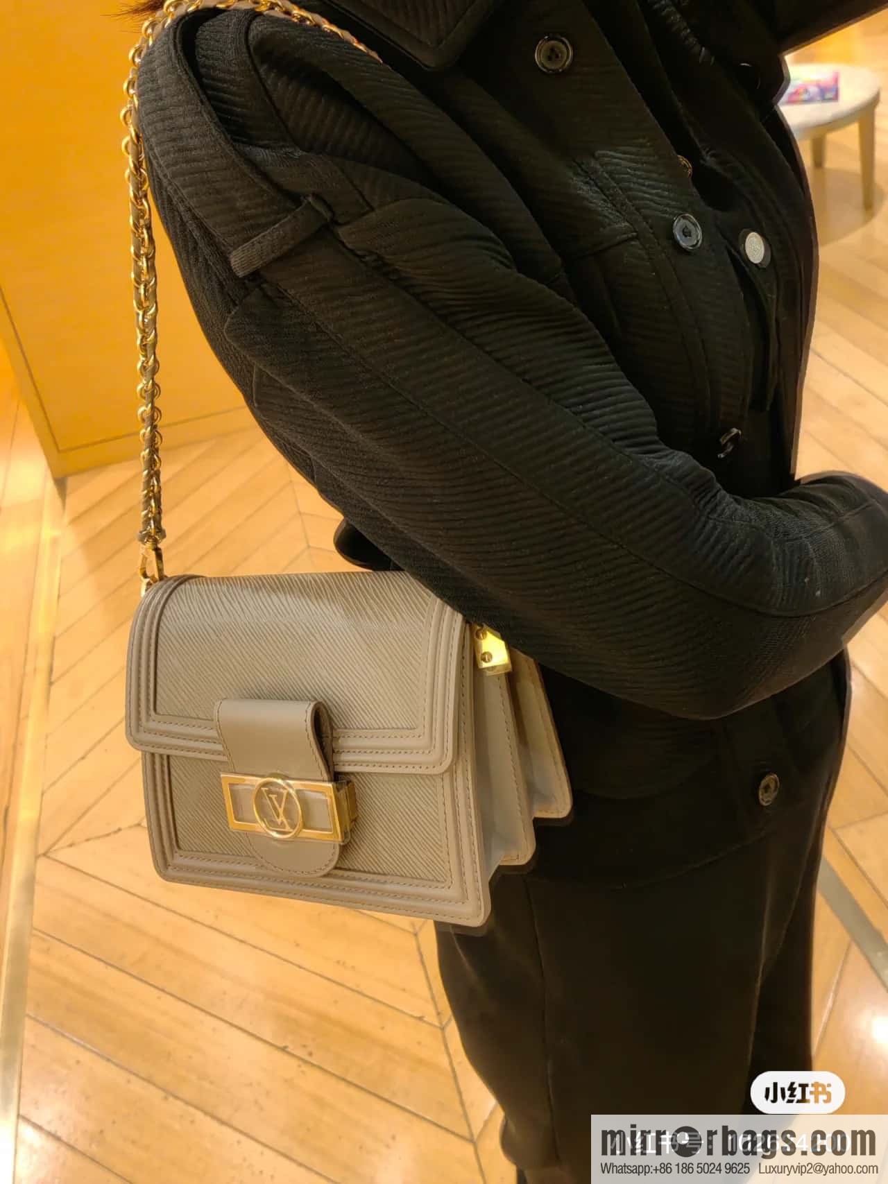 [Boutique‑grade] M23559 khaki epi Dauphine series Dauphine mini handbag