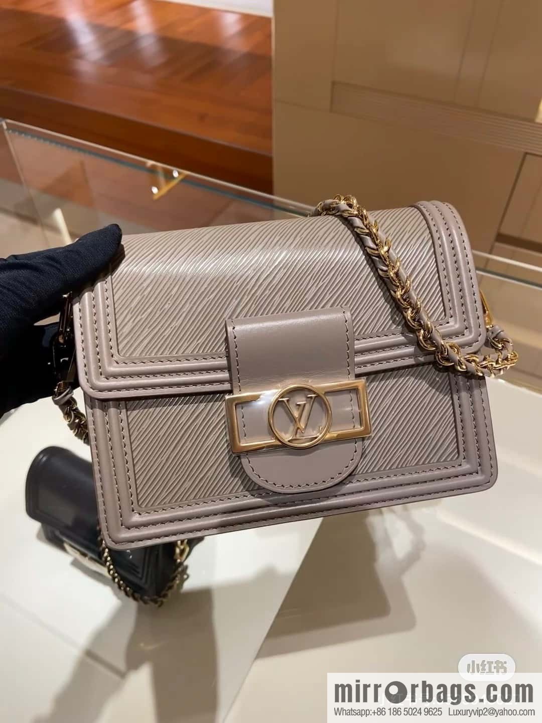 [Boutique‑grade] M23559 khaki epi Dauphine series Dauphine mini handbag