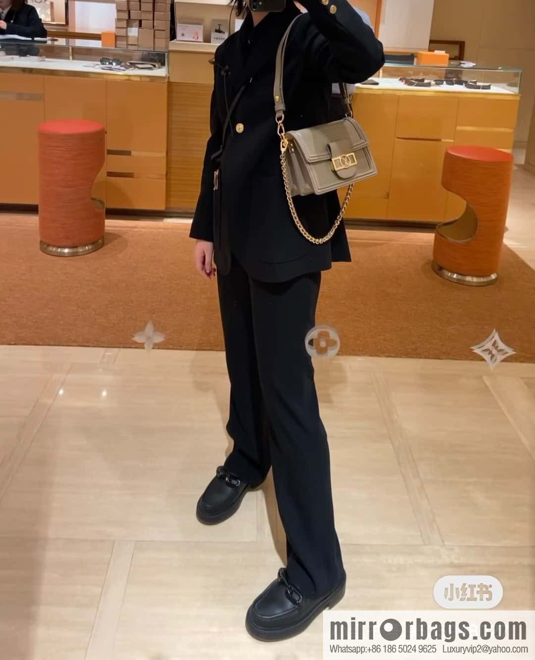 [Boutique‑grade] M23559 khaki epi Dauphine series Dauphine mini handbag