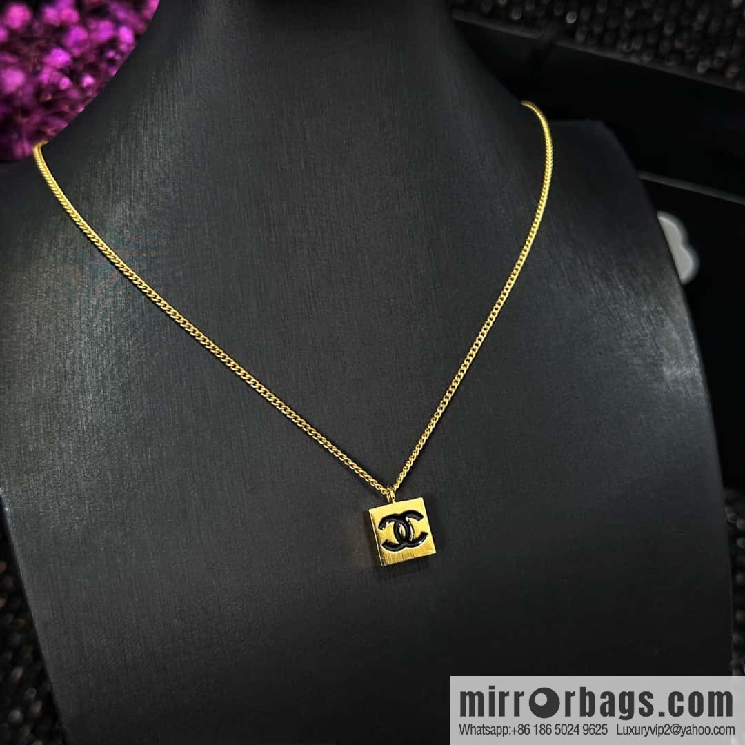 ❗️New ❗️ Chanel necklace ☀️ new ☑️ Chanel medieval series square double c necklace ☀️