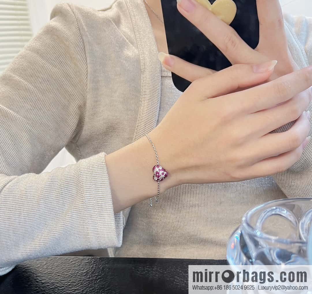 ❗New ❗ ☀ bracelet necklace ☀ APM Yang Zi same series, fuchsia love ❤️ peach heart adjustable bracelet necklace