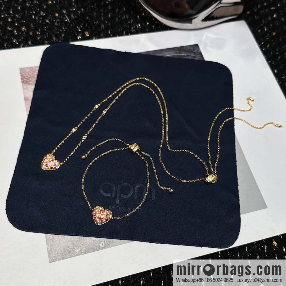 ❗New ❗ ☀ bracelet necklace ☀ APM Yang Zi same series, fuchsia love ❤️ peach heart adjustable bracelet necklace