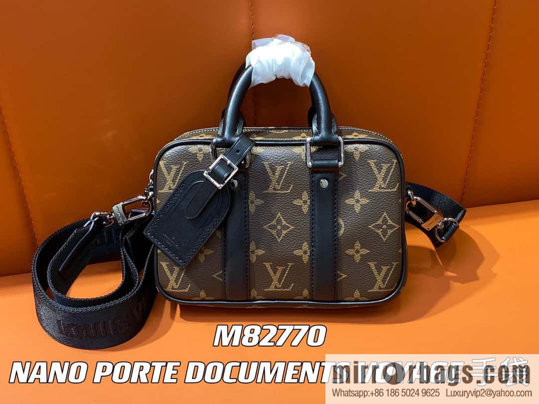 [Boutique‑grade] M82770 monogram mini men's bag briefcase series NANO PORTE DOCUMENTS VOYAGE handbag