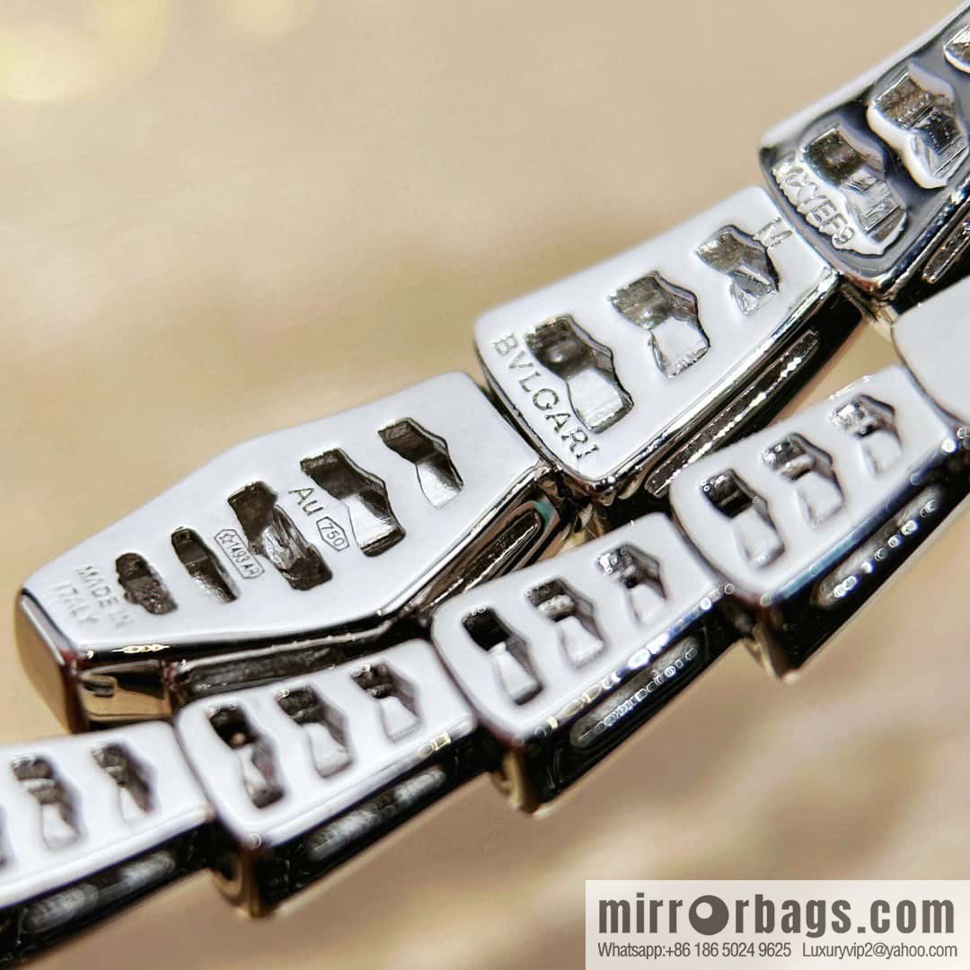 ❗️CNC Version ❗️ ☀️ Bulgari BVLGARI Narrow Edition Headtail Bracelet with Drilled Snake Bone ☀️ Rose Gold, Silver ☀