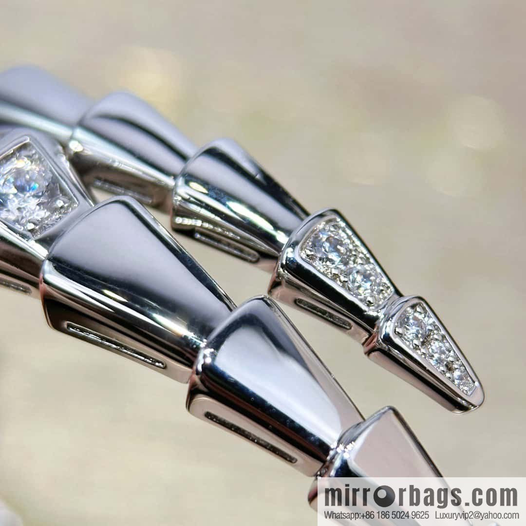 ❗️CNC Version ❗️ ☀️ Bulgari BVLGARI Narrow Edition Headtail Bracelet with Drilled Snake Bone ☀️ Rose Gold, Silver ☀