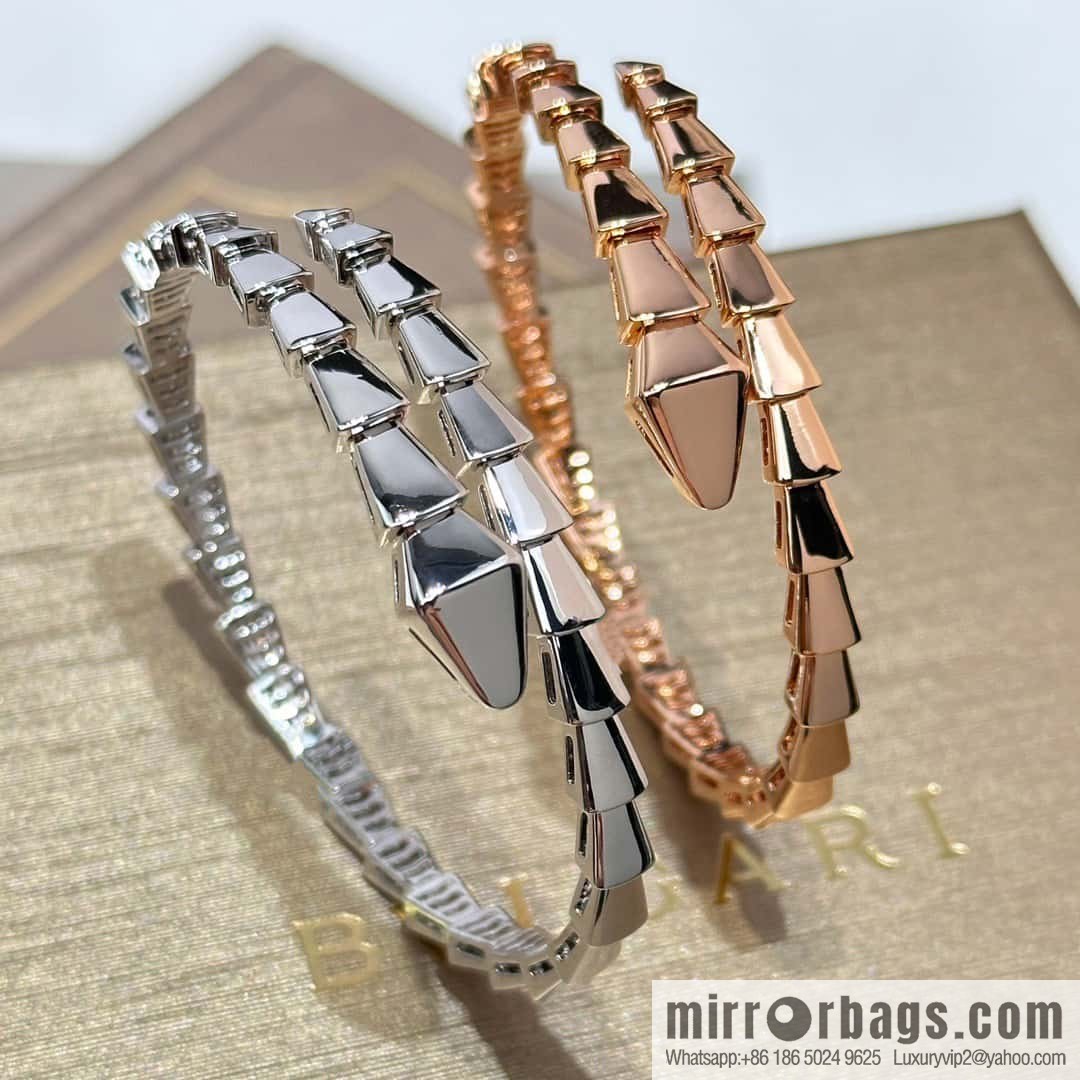 ❗️CNC version ❗️ ☀️ Seiko version ☀️ Bulgari BVLGARI narrow version glossy snake bone bracelet ☀️ rose gold, silver ☀