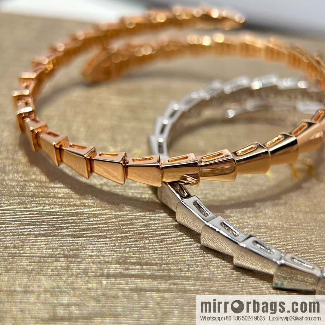 ❗️CNC version ❗️ ☀️ Seiko version ☀️ Bulgari BVLGARI narrow version glossy snake bone bracelet ☀️ rose gold, silver ☀