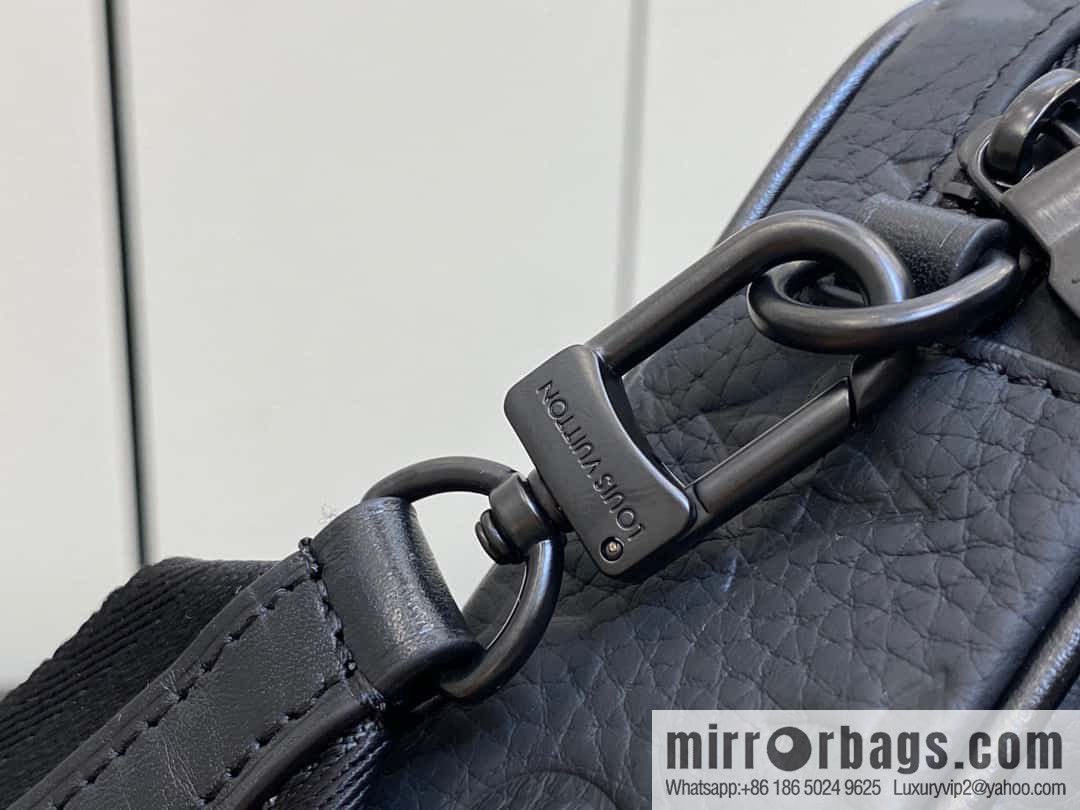 [Boutique‑grade] M82770 black embossed, full leather mini men's bag briefcase series NANO PORTE DOCUMENTS VOYAGE handbag