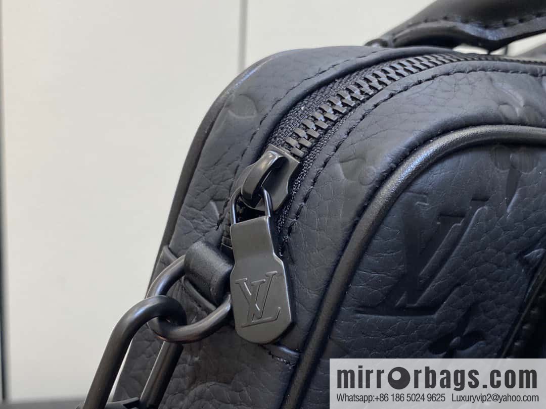 [Boutique‑grade] M82770 black embossed, full leather mini men's bag briefcase series NANO PORTE DOCUMENTS VOYAGE handbag