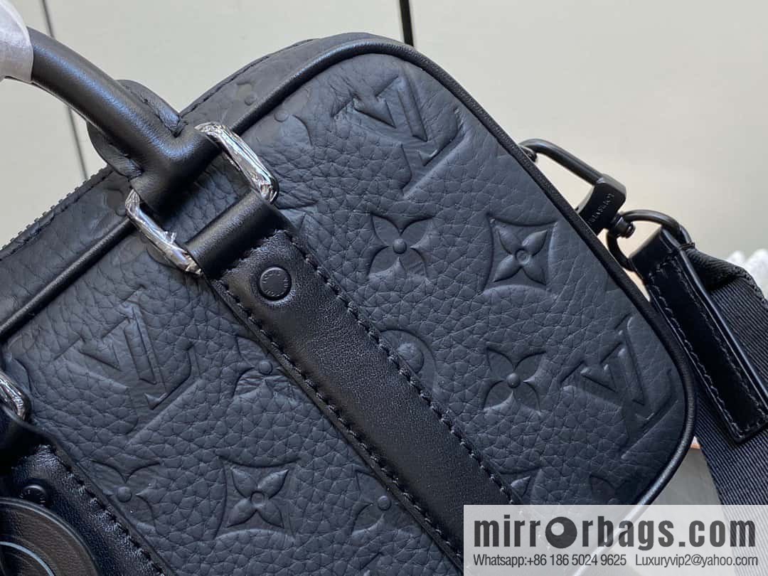 [Boutique‑grade] M82770 black embossed, full leather mini men's bag briefcase series NANO PORTE DOCUMENTS VOYAGE handbag