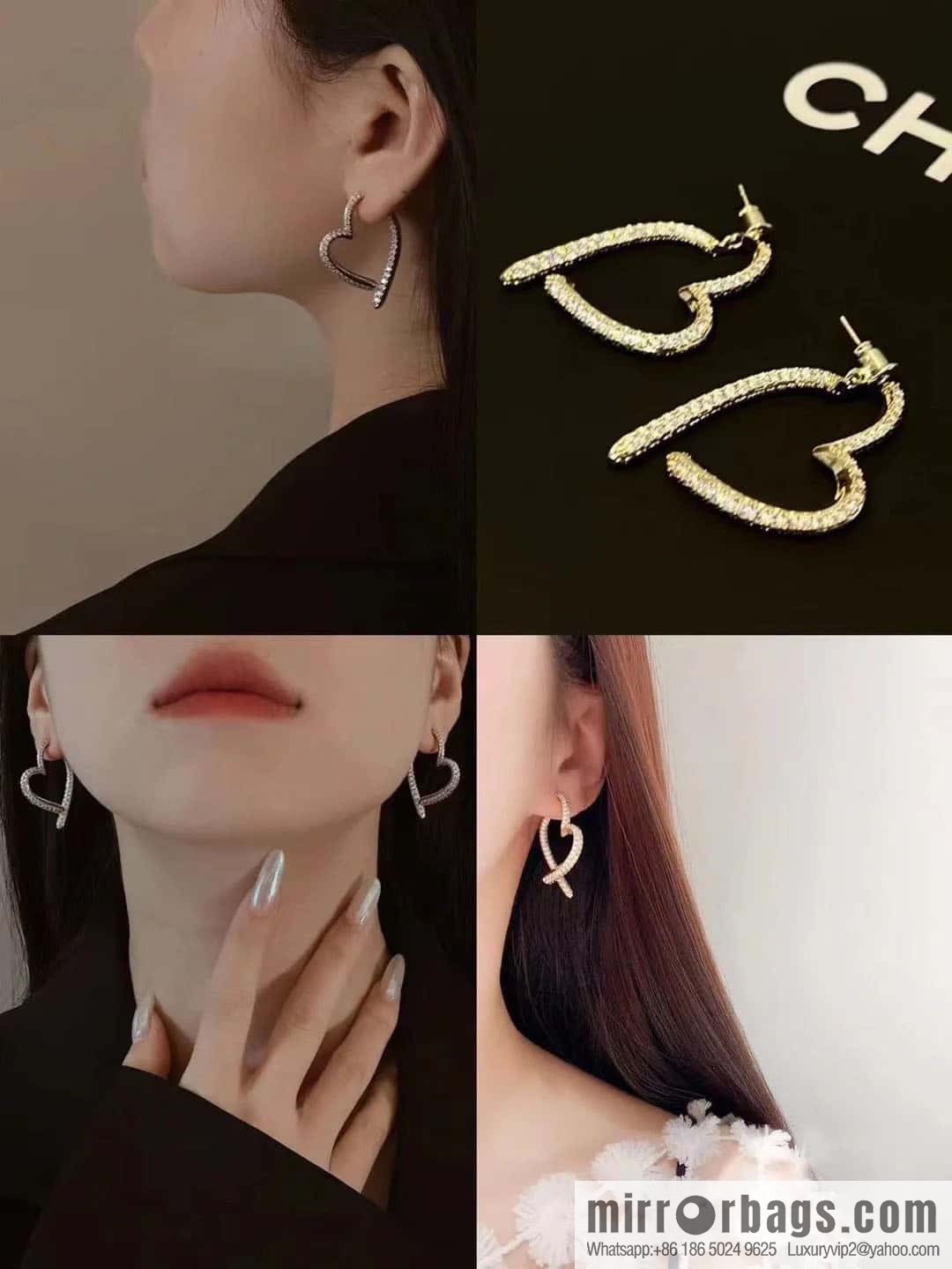 ☀️Celine heart love stud earrings