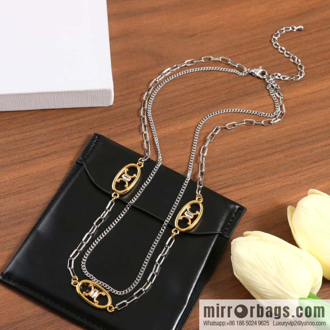 ☀️Celine Double Arc de Triomphe Necklace