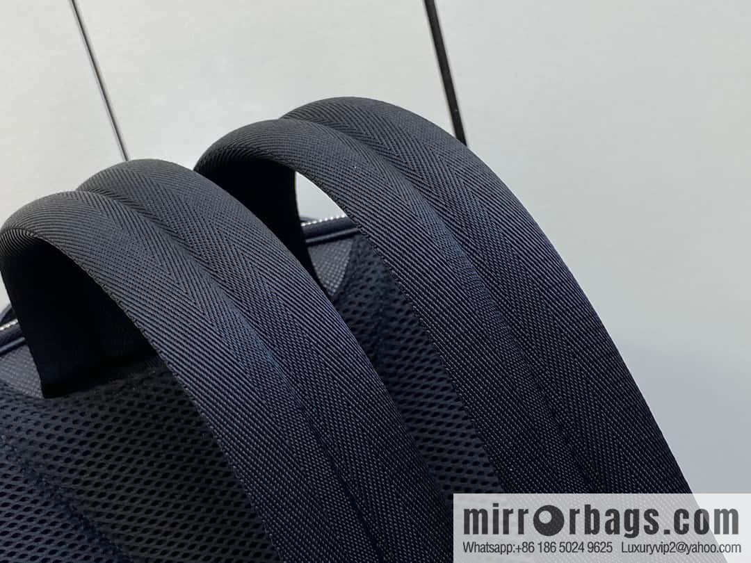 LV [Premium‑quality] M30977 black full leather, cross pattern backpack series Avenue backpack