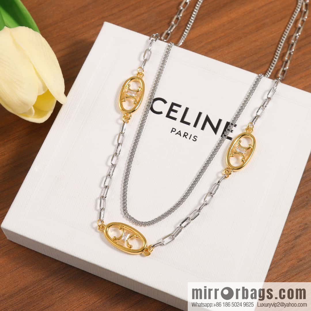 ☀️Celine Double Arc de Triomphe Necklace