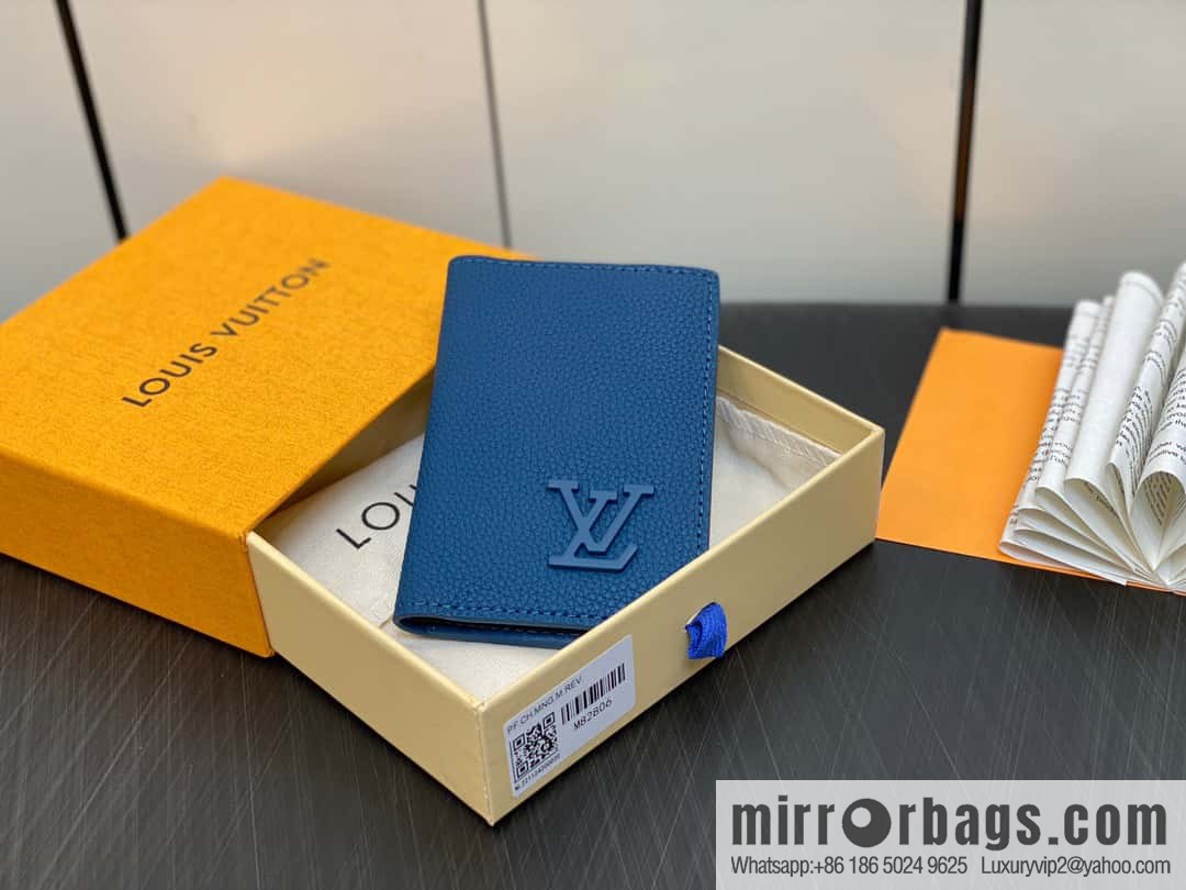 [Boutique‑grade] M82806 dark blue full leather card holder wallet series, pocket wallet m82275 82276