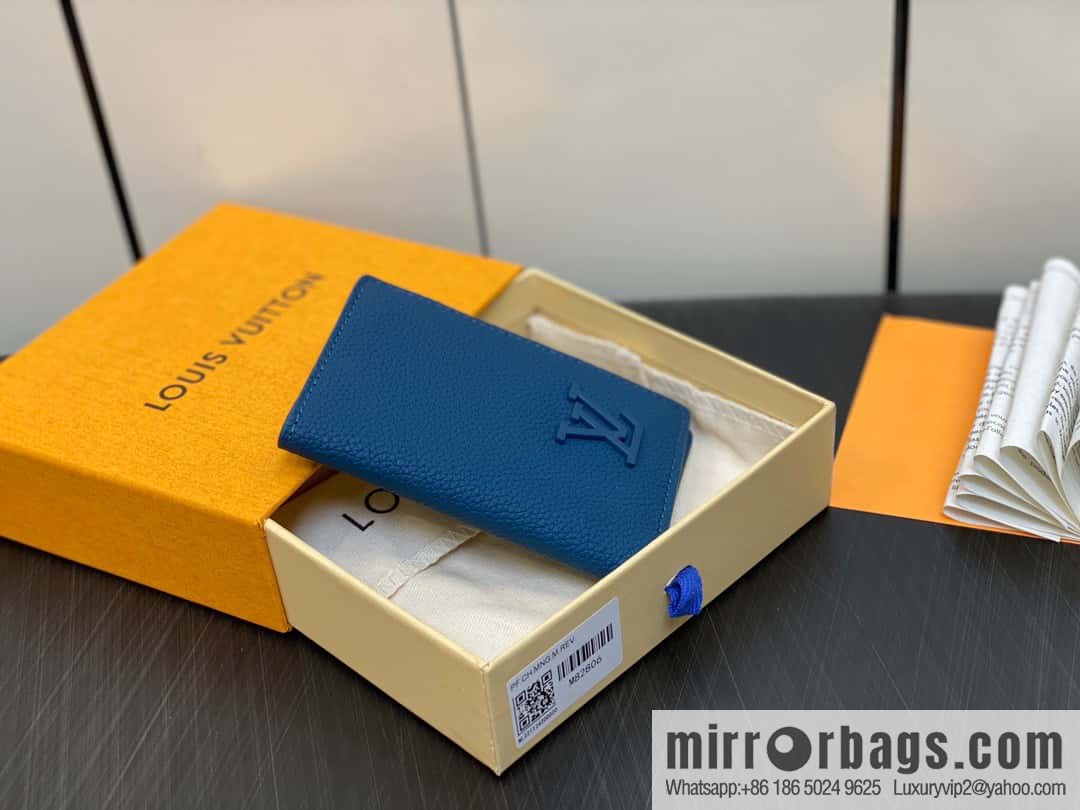 [Boutique‑grade] M82806 dark blue full leather card holder wallet series, pocket wallet m82275 82276