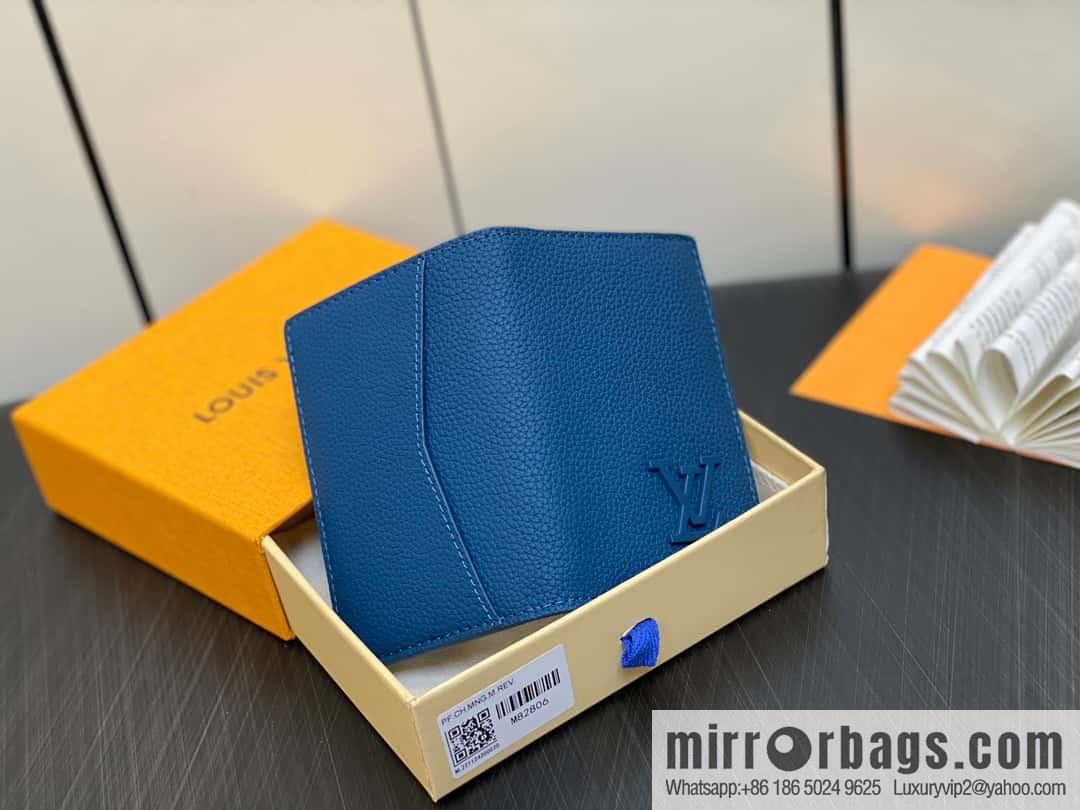 [Boutique‑grade] M82806 dark blue full leather card holder wallet series, pocket wallet m82275 82276