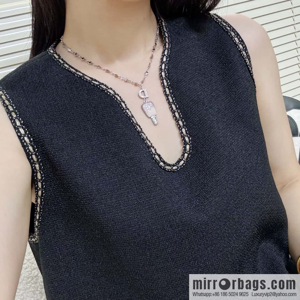 Dior pink diamond popsicle necklace